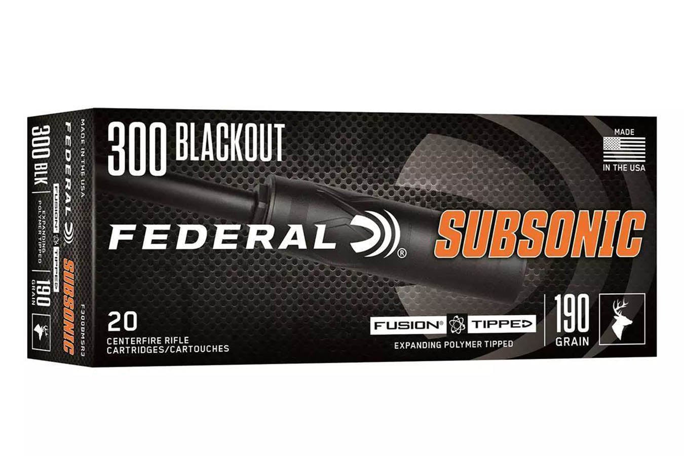 FEDERAL AMMUNITION 300 Blackout 190gr Fusion Tipped Subsonic 20/Box